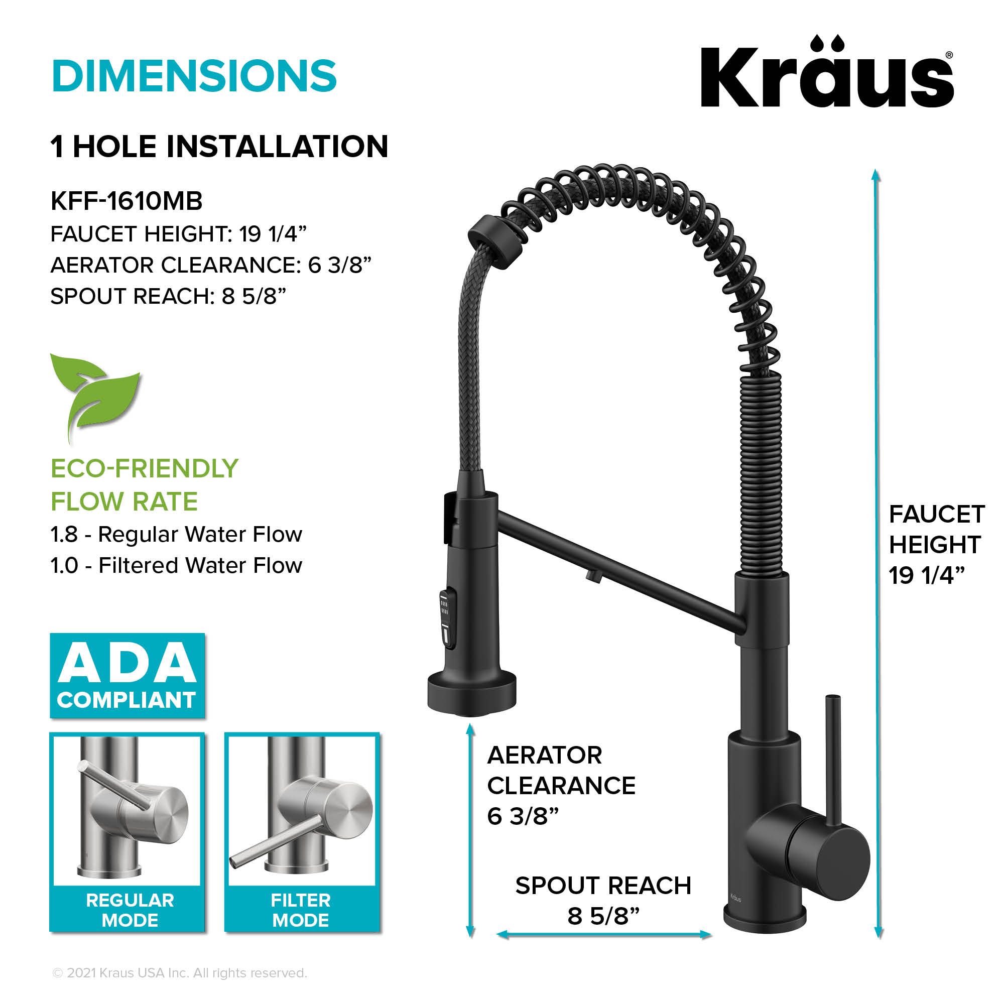 Кухонний змішувач Kraus KFF-1610MB - изображение 5
